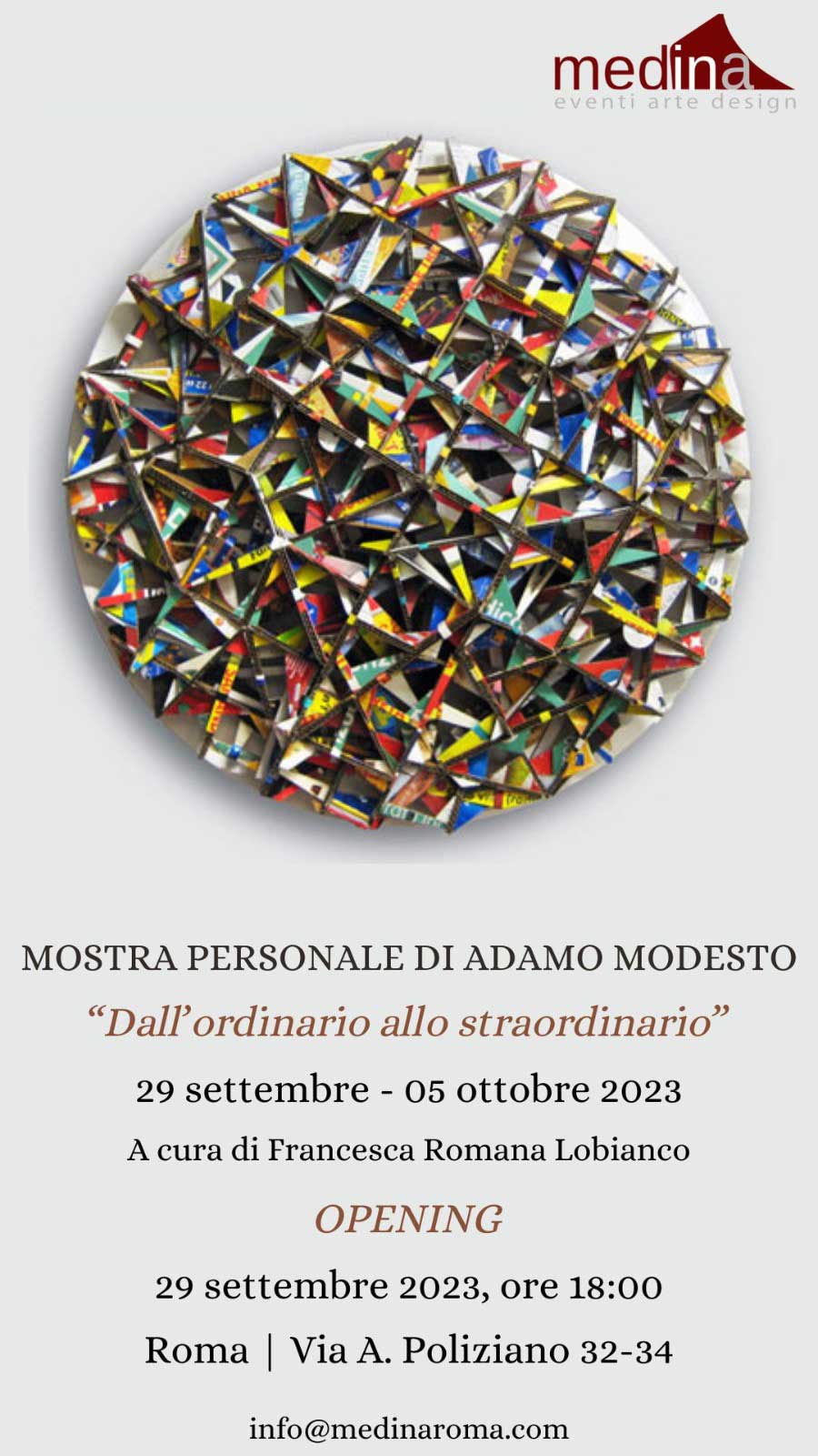 Adamo Modesto, mostra personale