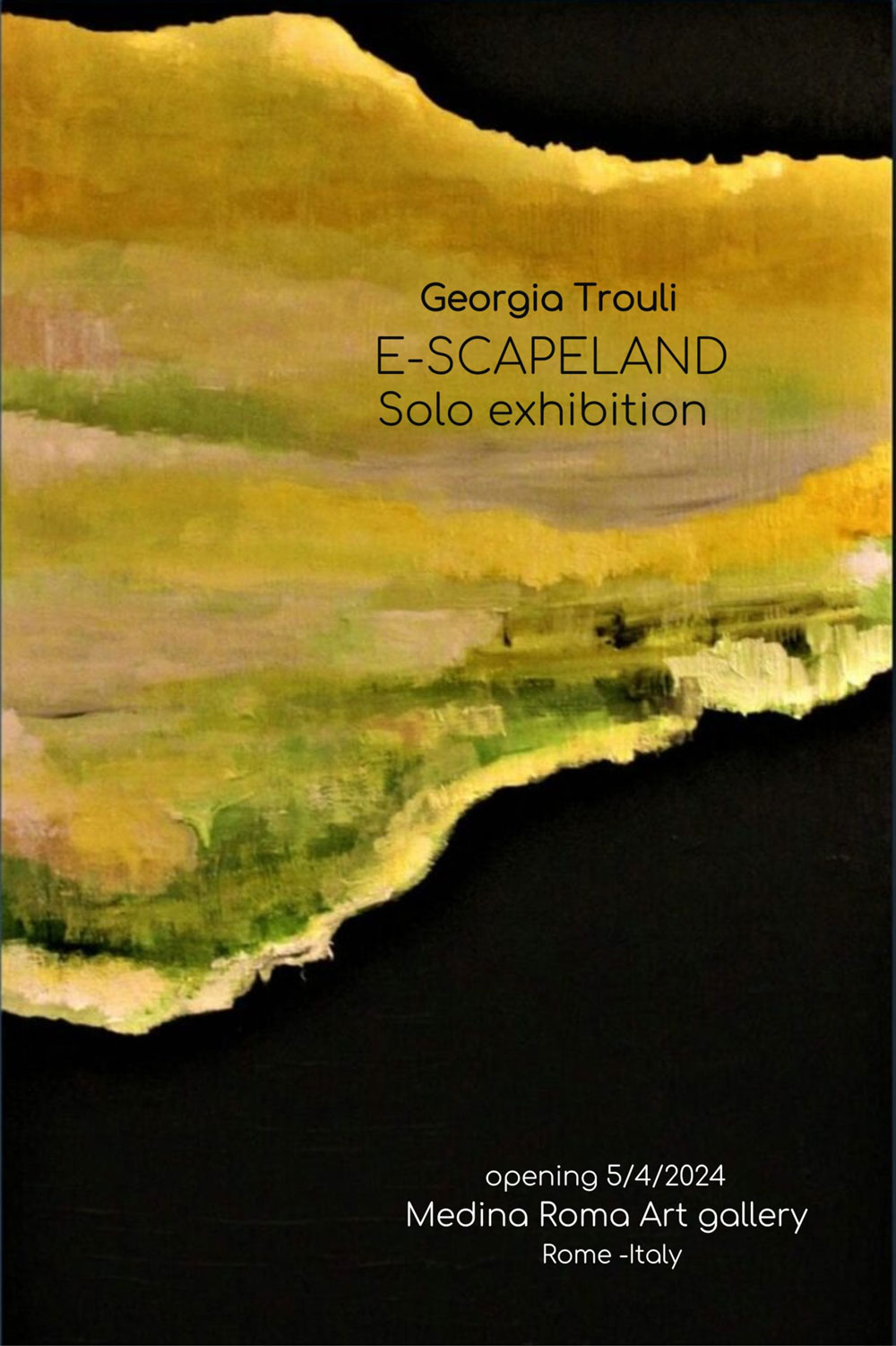 Georgia Trouli solo exhibit E-SCAPELAND