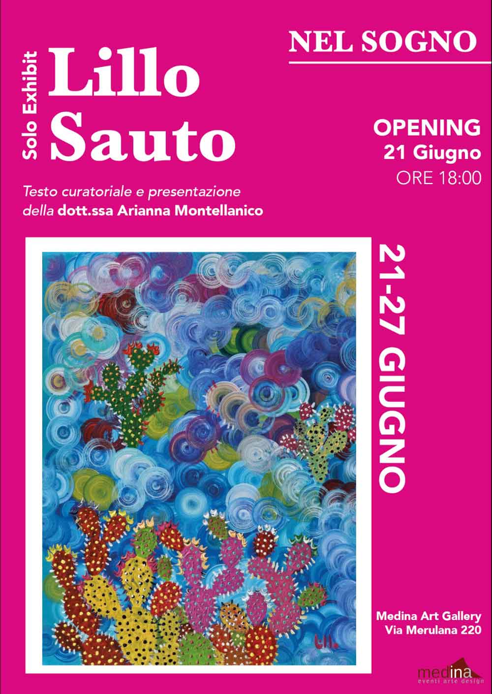 Lillo Sauto soloexhibit "Nel Sogno”